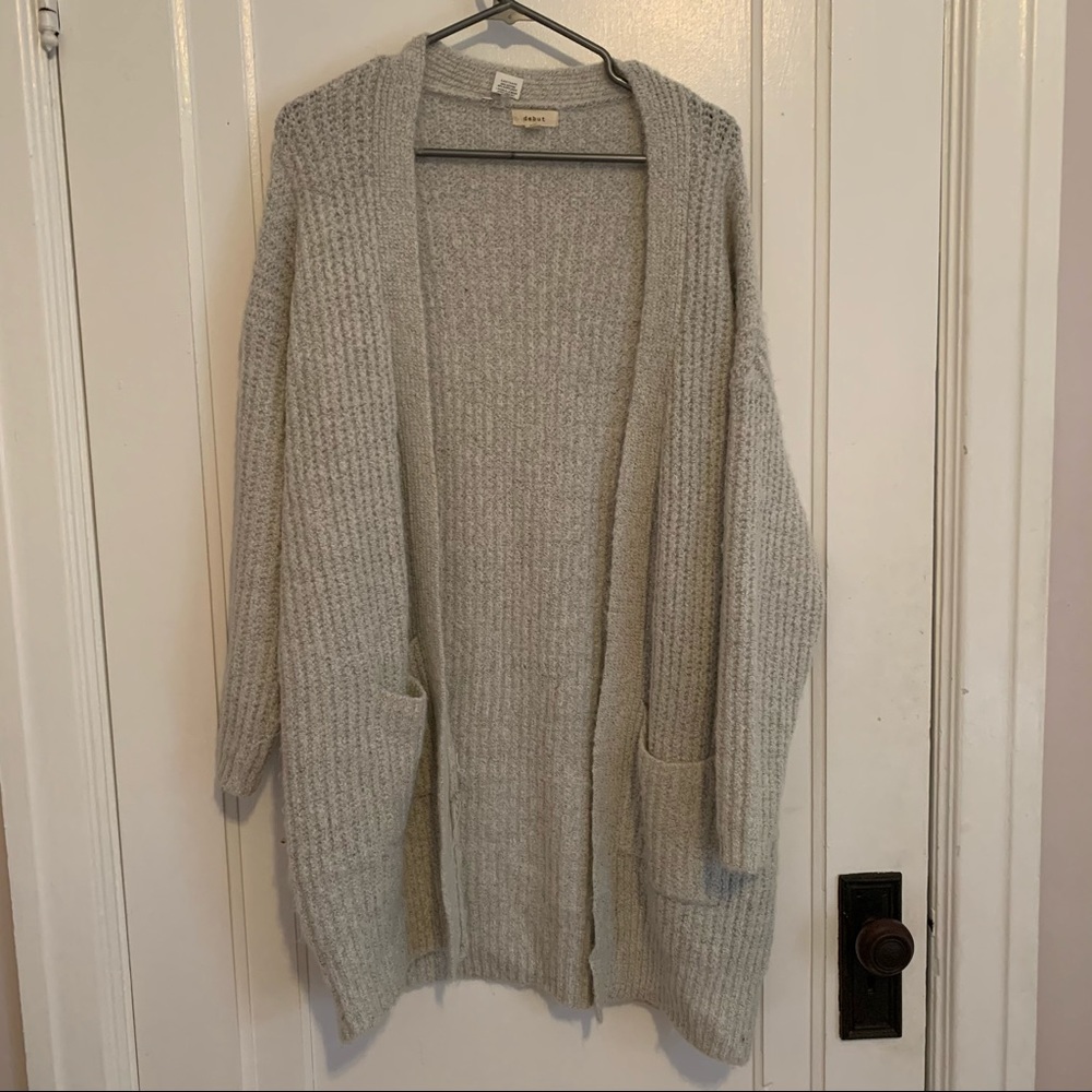 Grey knot cardigan